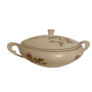 James Chatelaine China Japan Briarclift Pink & Silver Rose Covered Dish